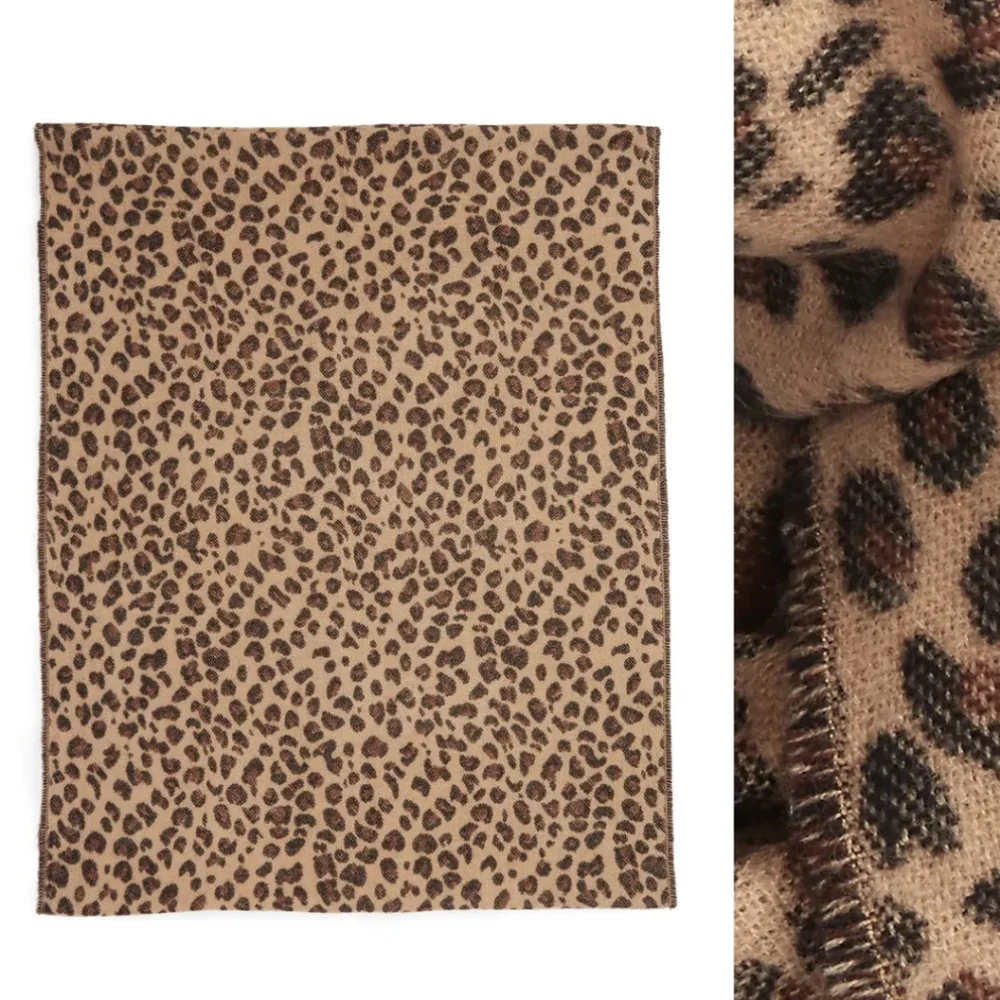 NWT BP. Leopard Camel Pattern Soft Blanket Infinity Scarf